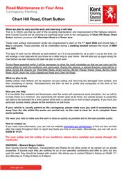 01-04-2026 - Chart Hill Road, Chart Sutton, Maidstone - Carriageway Patching