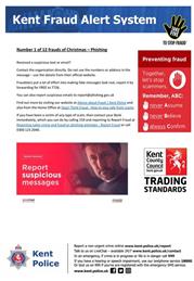 Police Fraud Alerts December