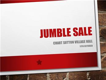 11th October Jumble Sale - Chart Sutton Village Hall